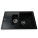 Гранітна мийка Globus Lux IZEO чорний металiк 780x500мм-А0001