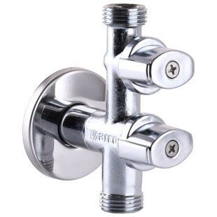 Кран кульовий кутовий подвійний ARCO 1/2&Prime;х1/2&Prime;х1/2&Prime; COMB15MAC