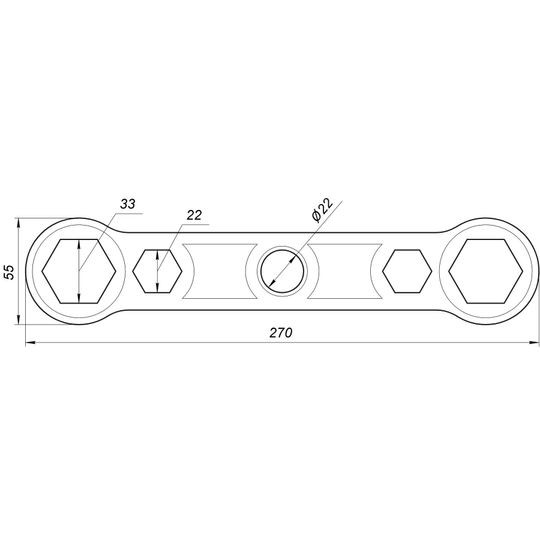 Ключ монтажу футорок CRISTAL NR-1015