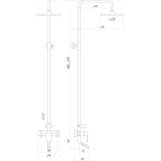 Душова система Globus Lux ONTARIO DS-006A