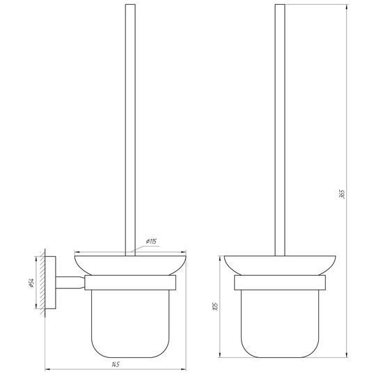 Йоржик настінний без кришки Globus Lux SS8429A SUS304