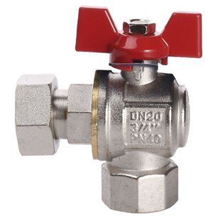 Кран кульовий кутовий з накидною гайкою SOLOMON 3/4&Prime; ВВ PN40 160401
