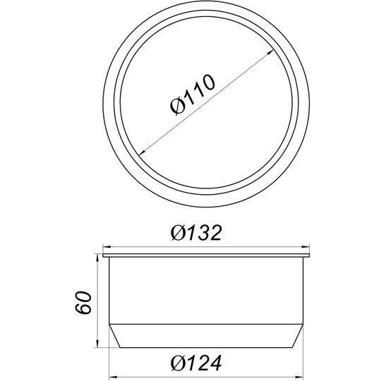 Редукція гумова VSplast 124/110 (чорна)