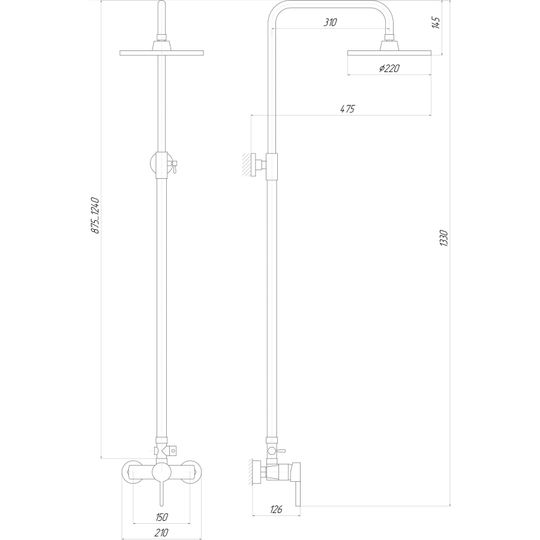 Душова система Globus Lux LAZER DS-007A