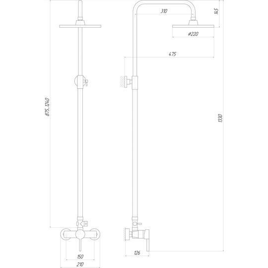 Душова система Globus Lux LAZER DS-007A
