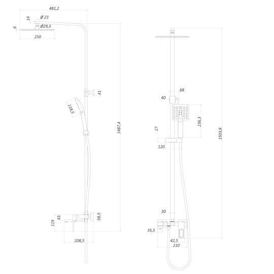 Душова система Globus Lux PIANO GLPN-0077
