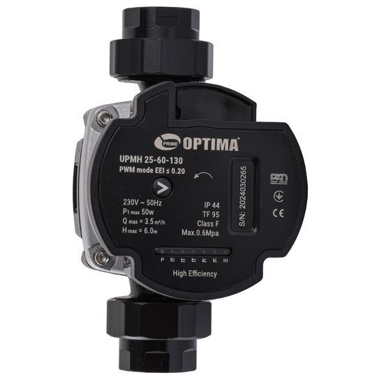 Насос циркуляційний енергоощадний Optima PRIME UPMH 25-60AUTO 130мм + гайки
