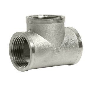 Трійник SOLOMON 1&Prime;х1/2&Prime;х1&Prime; ВВВ нікель 8202
