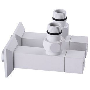 Набір Кран напівобертовий кутовий з американкою SOLOMON LUX 1/2&Prime; CUBE WHITE 8888 (1уп)