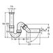 Сифон для раковини VIEGA 1 1/2″х40 без патр. 45° пластик білий трубний б/г 102821