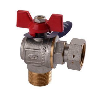 Кран кульовий кутовий з накидною гайкою SOLOMON 3/4&Prime; ЗВ PN40 160402