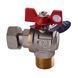 Кран кульовий кутовий з накидною гайкою SOLOMON 3/4&Prime; ЗВ PN40 160402