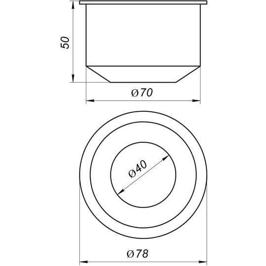 Редукція гумова VSplast 70/40 (чорна)