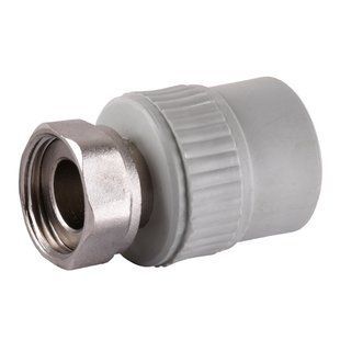 Муфта з накидною гайкою Vsplast PPR ф20х1/2&Prime; ** 2018