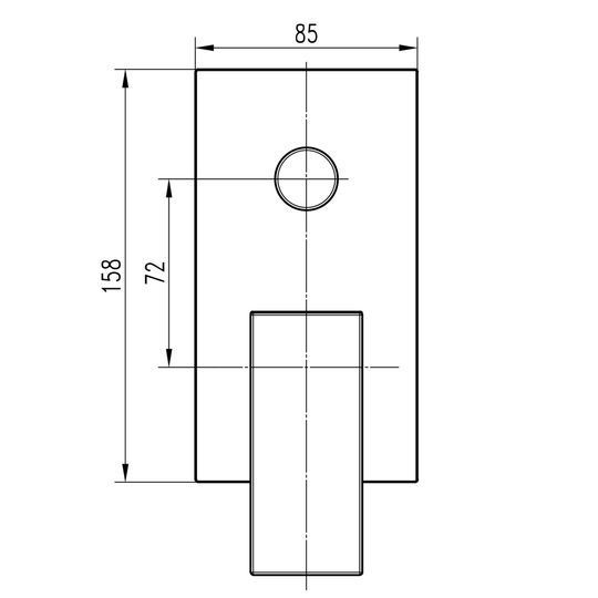 Змішувач для душу вбудований TOPAZ ODISS TO-18205-H66-BL