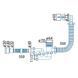 Сифон &Prime;Waterstal&Prime;для ванни регульований Click-Clack з гнучкою трубою 32/40/50 (А - 18089)