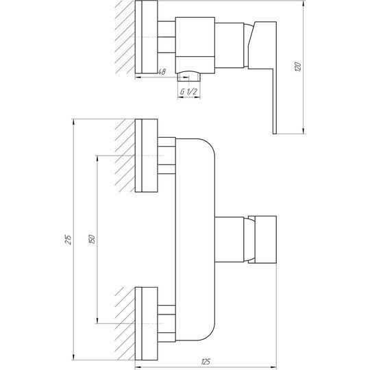 Змішувач для душу Globus Lux Milano GLM-0105N