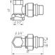 Кран радіаторний кутовий SOLOMON 1/2″ з гумовим ущільнювачем 160405 під ключ