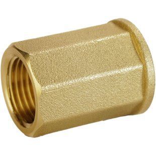 Муфта 3/4&Prime;ВВ латунна восьмигранна А0352А