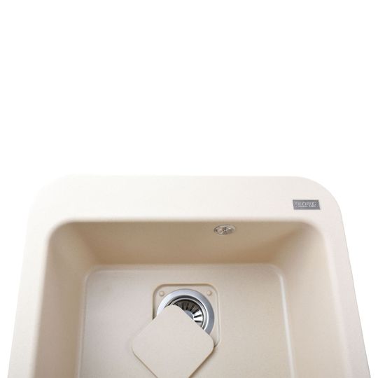 Гранітна мийка Globus Lux BARBORA слонова кiстка 510х510мм