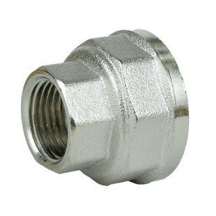 Муфта редукційна 3/4"х1/2"ВВ нікельована восьмигранна А0342А(нк)