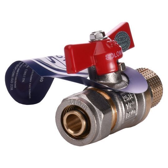 Кран кульовий SOLOMON 16х1/2&Prime; B1183 зовнішня різьба