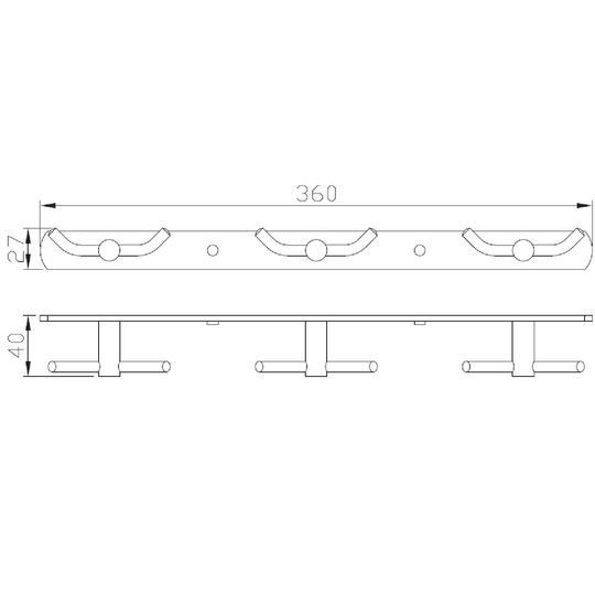 Планка з гачками Perfect Sanitary Appliances SP 8135