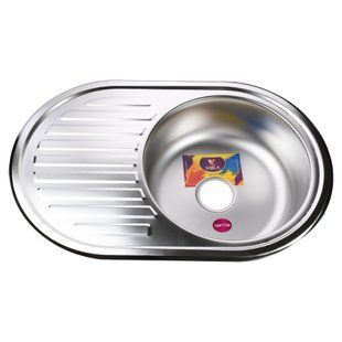 Мийка кухонна врiзна кругла з полицею 770х500х180 Satin MR 7750 E Mira