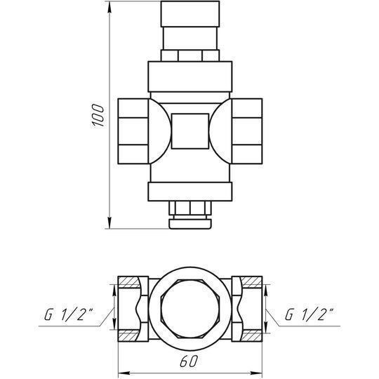 Редуктор під манометр ITAP 1/2&Prime; 361