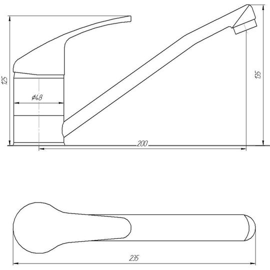 Змішувач для кухні Globus Lux Solly GLSO-0203