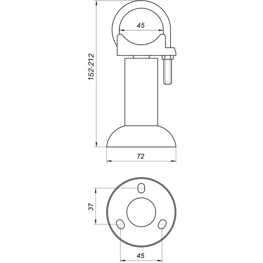 Підлоговий кронштейн секційного радіатора CRISTAL NR-1014