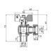 Кран кульовий кутовий з накидною гайкою SOLOMON 1/2&Prime; ЗВ PN40 (V4002-S)