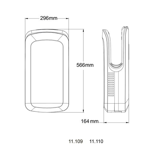 Сушарка для рук HOTEC 11.110 ABS Silver