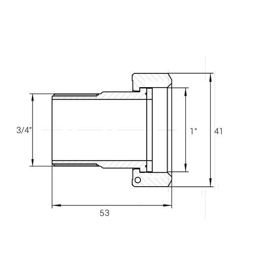 Комплект штуцерів 1&Prime;Вх3/4&Prime;З латунний LR543L OPTIMUM