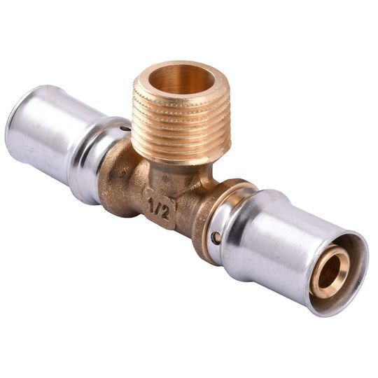 Трійник із зовнішньою різьбою прес APE ITALY AP 133 16х1/2&Prime;х16