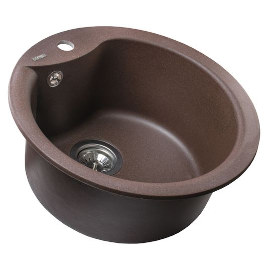 Гранітна мийка Globus Lux ORTA коричневий 485мм-А0006