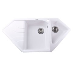 Гранітна мийка Globus Lux GARDA білий 1000х500мм-А0007