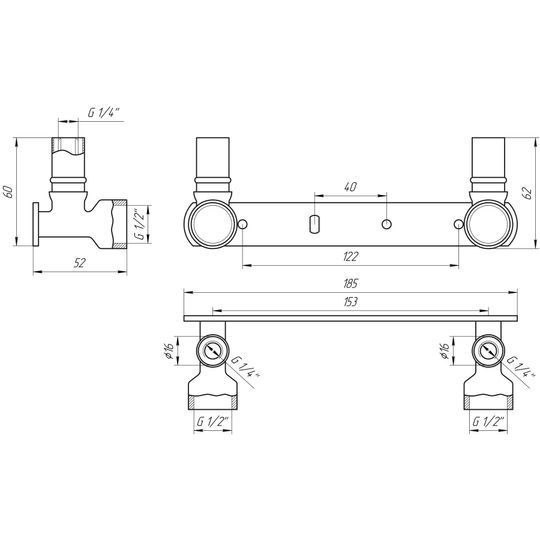Монтажна планка прес APE ITALY AP 492 1/2&Prime;х16