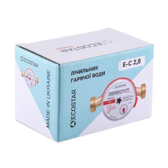 Лічильник гарячої води ECOSTAR DN15 1/2&Prime; L110 E-C 2,5