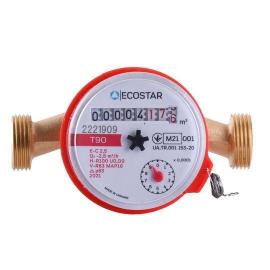 Лічильник гарячої води ECOSTAR DN15 1/2&Prime; L110 E-C 2,5