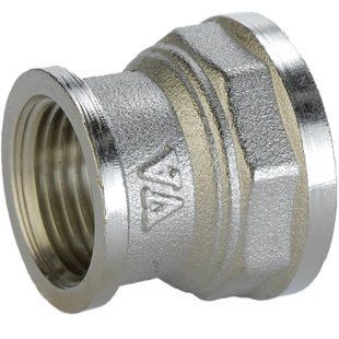 Муфта редукційна 3/4"х1/2"ВВ нікельована полегшена А0306А(нк)
