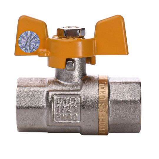Кран кульовий прямий Q PROFESSIONAL 1/2&Prime; ВВ ЖБ PN40 QP151