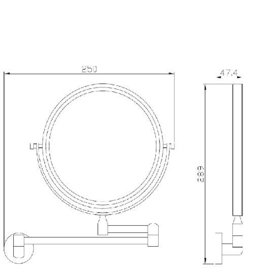 Дзеркало настінне Perfect Sanitary Appliances SP 8158