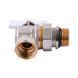Кран кульовий кутовий з американкою Q PROFESSIONAL QP004 PN40 1&Prime; антипротікання, Білий метелик