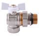 Кран кульовий кутовий з американкою Q PROFESSIONAL QP004 PN40 1&Prime; антипротікання, Білий метелик