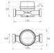 Лічильник гарячої води ECOSTAR DN20 3/4″ без штуцера L130 E-C 4,0