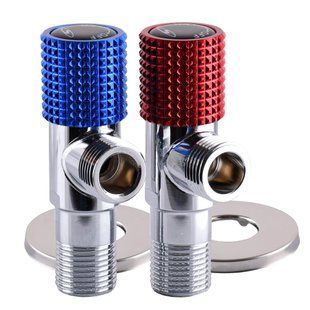 !!Набір кранів кутових кераміка SOLOMON EXCLUSIVE 1/2&Prime;X1/2&Prime; 9889 RED/BLUE (1уп.)