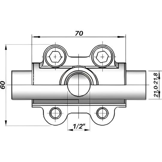 Врізка в трубу з внутрішньою різьбою DN15(21,0-21,8 мм) х 1/2&Prime; OBD AGAflex