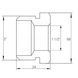 Футорка 2&Prime;х1 1/2&Prime;ЗВ нікельована NF873S OPTIMUM