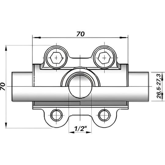 Врізка в трубу з внутрішньою різьбою DN20(26,5-27,3 мм) х 1/2&Prime; OBD AGAflex